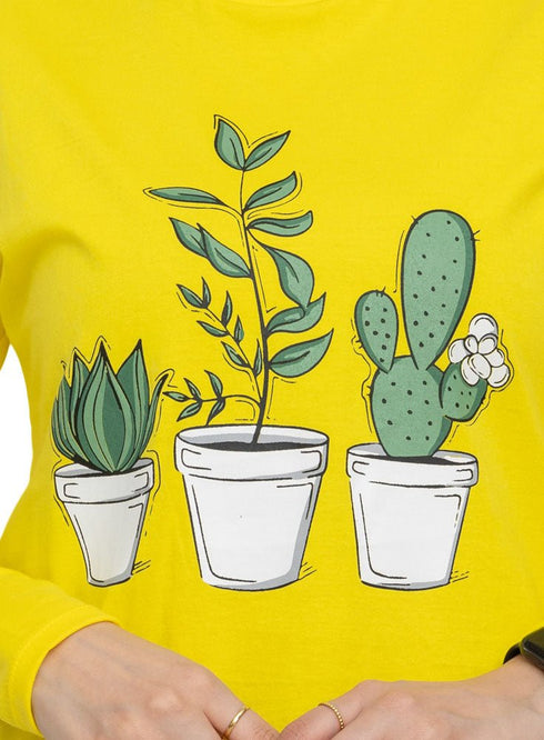 Lemon Printed Long - Sleeve Design 9 - Khotwh